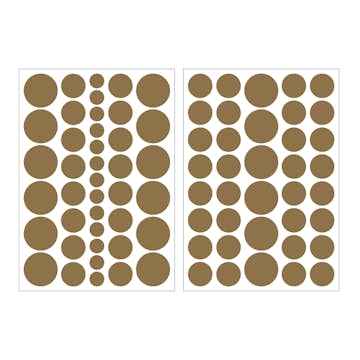 Väggklistermärke Art for the Home Prickar Guld