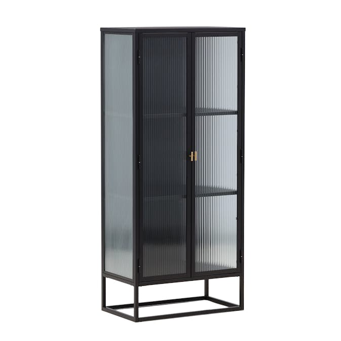 Vitrinskåp Venture Home Garis Svart Stål 160cm