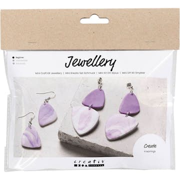 DIY-kit Creativ Company Smycken Marmorerade Örhängen