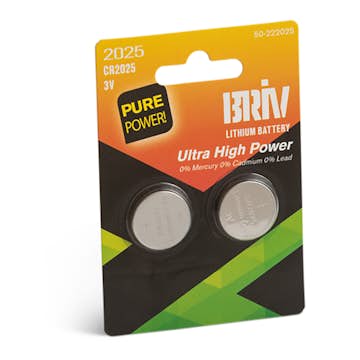 Batteri Briv CR2025 3V Knappcell Litium 2-Pack