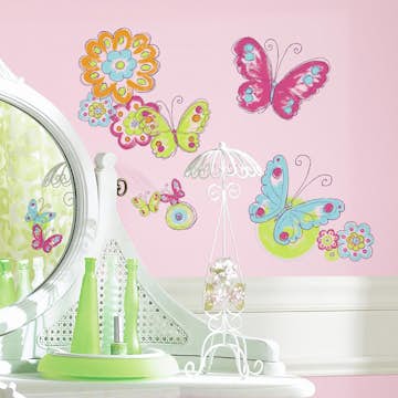 Väggdekor RoomMates Brushwork Butterfly