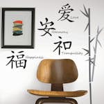Väggdekor RoomMates Love Harmony Tranquility Happiness