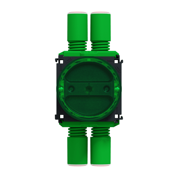 Apparatdosa Schneider Electric Multifix med lock för dubbel-/trippelgips 24-39mm