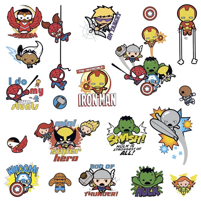 Väggdekor RoomMates Kids Marvel Superhjältar Kawaii