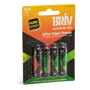 Batteri Briv LR6 AA 4-Pack