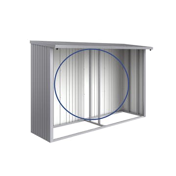 Bakvägg Biohort till WoodStock 300 Metallic Silver