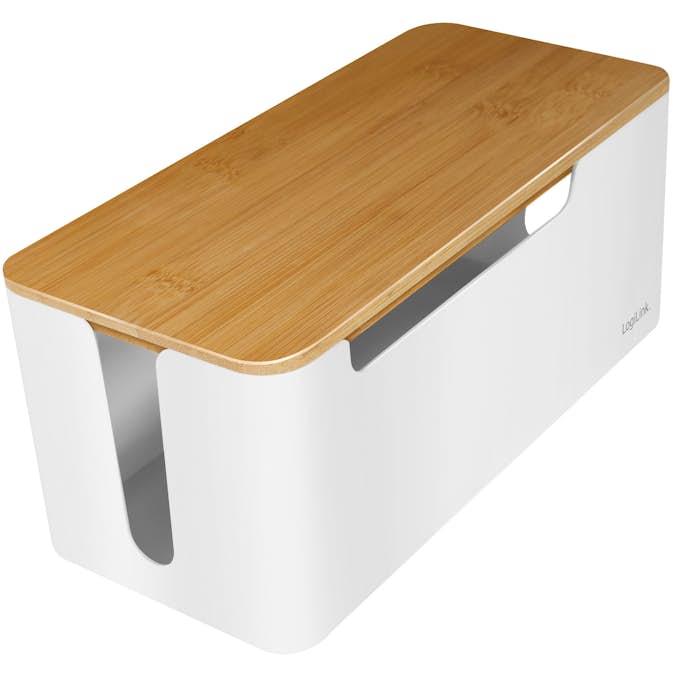 Kabelgömma LogiLink Cable Box Med Bambulock 32x14x13 cm