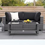Loungegrupp Comfort Garden Bahamas Soffa 2-sits med Utebord m Hylla Utomhus