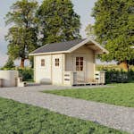 Bastu Luoman Lillevilla Tiira 10,3 m² Fristående Utebastu med Sadeltak