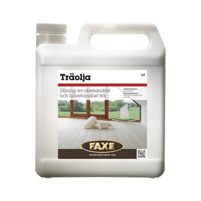 Träolja Faxe Underhållsolja Vitpigmenterad 1L