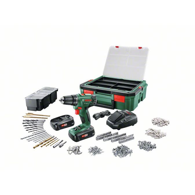 Borrskruvdragare Bosch Power Tools PSR 1800 LI-2 18 V med Systembox 2 Hastigheter Med Batteri