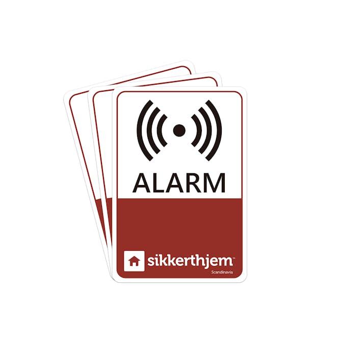 Fönsterdekal SikkertHjem Larm 3 st