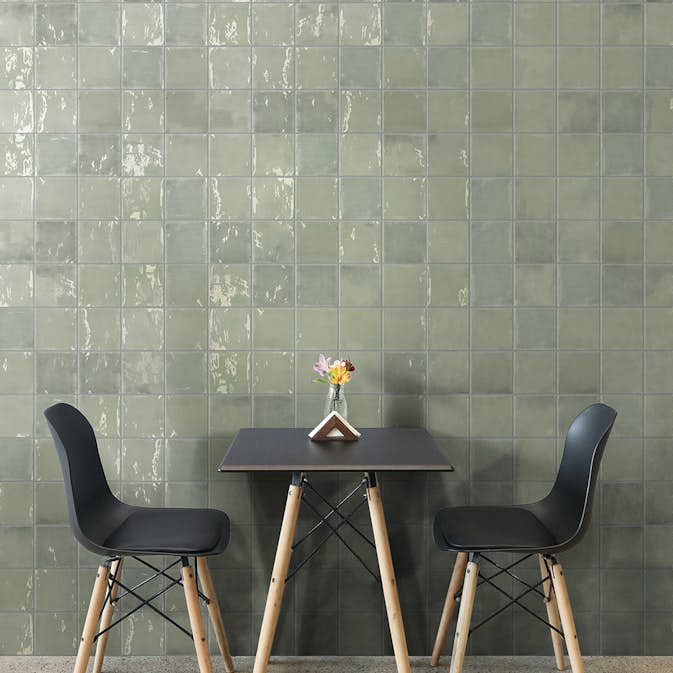 Kakel Lhådös Bristol Aquamarine 12,5x12,5 Blank cm