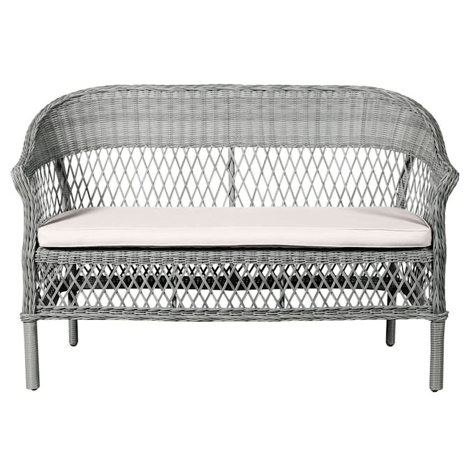 Trädgårdssoffa VILA Hven Rottingsoffa med Dyna i Sandfärg