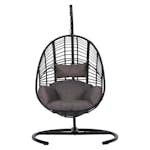 Hängstol Outfit Arne Utomhusgunga med Stativ, Svart Metall, Rotting & Polyester med Dyna