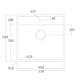 Diskho Lavabo Nexus 60 Rostfri 530 mm Enkel med Korgventil & Vattenlås