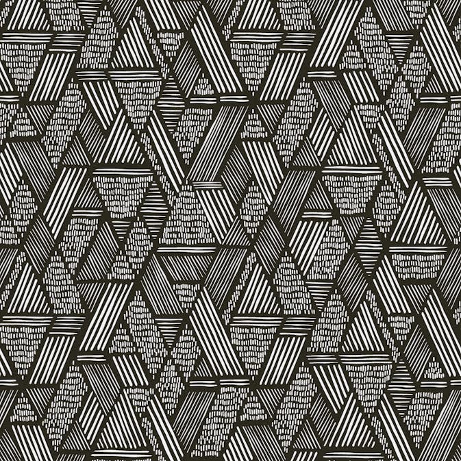 Tapet WOW Ethnic Stitch Svart/Vit