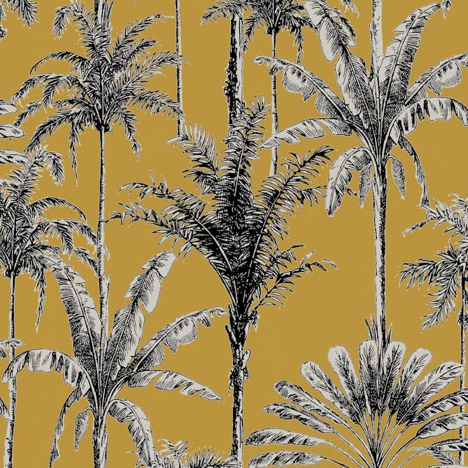 Tapet WOW Vintage Palm Mörk