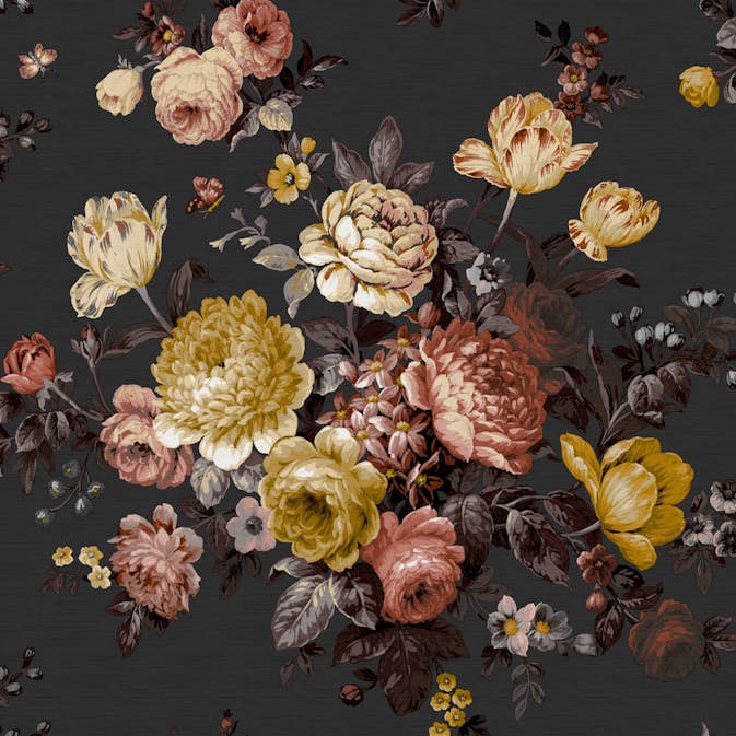 Tapet WOW Bouquet Svart