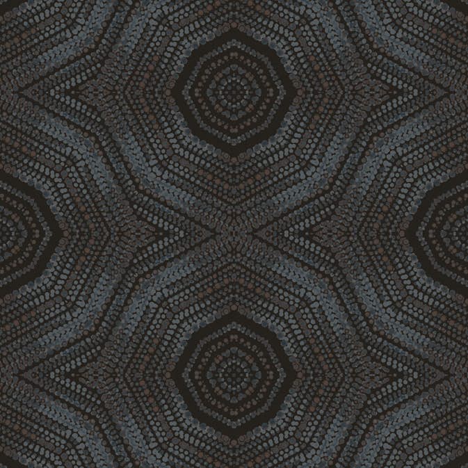 Tapet WOW Earth Blå/Antracit