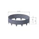 Trädring Skotte Garden Svart 26cm Hög ⌀90 cm