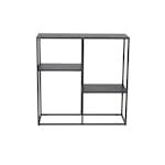 Avlastningsbord Venture Home Svart Staal med Öppet Hyllsystem i Pulverlackerat Stål