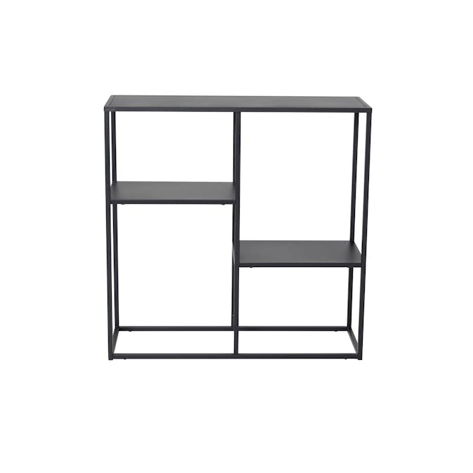 Avlastningsbord Venture Home Svart Staal med Öppet Hyllsystem i Pulverlackerat Stål