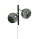 Vägglampa Aneta Atom 2:a Svart/Rök