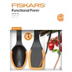 Startset Fiskars Functional Form 3 delar - Sked, Stekspade och Tång