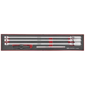 Tändstiftshylssats 5 delar Teng Tools 3/8 tum fäste och T-handtag TEXTB05