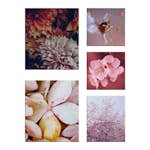 Canvastavla Art For The Home Set av 5 Soft Temptation Ett hav av Blommor 80x60cm