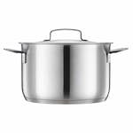 Fiskars All Steel Gryta 5 L – Ugnssäker Gryta i Rostfritt Stål Med 3-lagersbotten