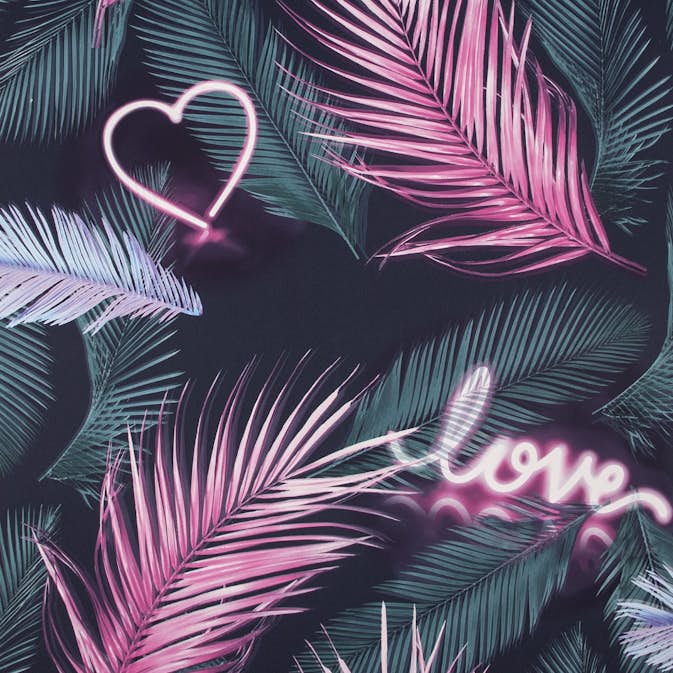 Tapet Fresco Neon Love