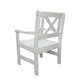 Fåtölj Baltic Garden Europe Vit, 2 st Trädgårdsstolar i Trä