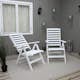 Positionsfåtöj Baltic Garden Bjärred Vitlaserad Ställbar Trästol - 2 st