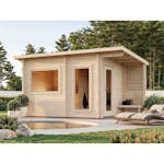 Bastu Palmako Sanna 7,4 m² Fristående Byggsats med Pulpettak