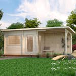 Bastu Palmako Sanna 13,5 m² Fristående Byggsats med Pulpettak