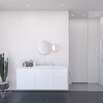 Våtrumsskiva Fibo White 2094-LM6060 S