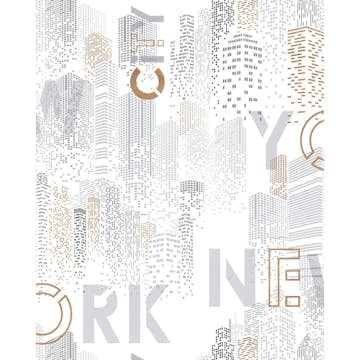 Tapet Lutéce New York City Rose 11201103