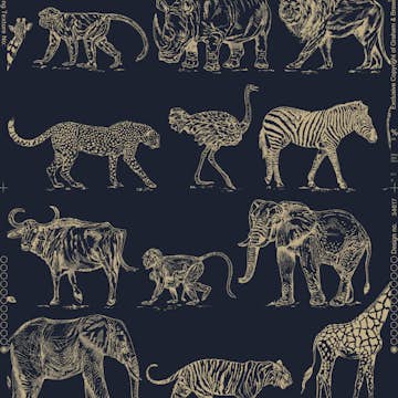 Tapet Superfresco Easy Safari Dark Blå