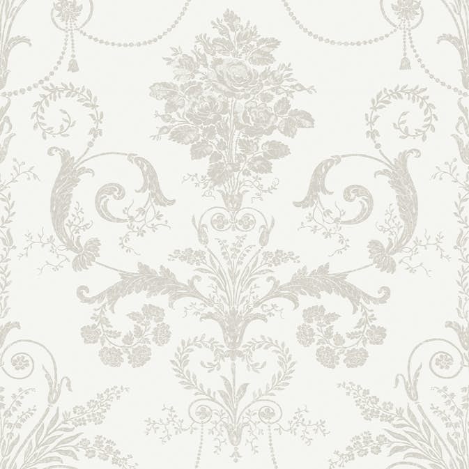 Tapet Laura Ashley Josette Dove Gra & Vit