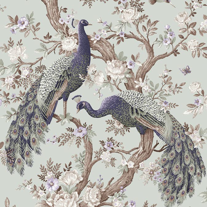 Tapet Laura Ashley Belvedere Enteneier Blå