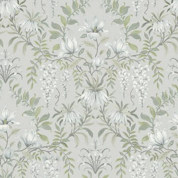 Tapet Laura Ashley Parterre Sage 113406 EasyUp, Mönstrad Flerfärgad