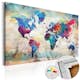 Anslagstavla Arkiio World Map Colourful Madness