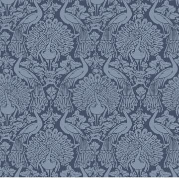 Tapet Laura Ashley Peacock Damask Dusky Seaspray