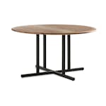 Utebord Comfort Garden Lines Runt 140 cm Akacia/Svart