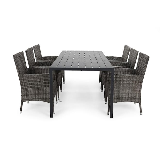 Matgrupp Utomhus Comfort Garden Tunis 205 6 Thor Utefåtölj Svart/Grå