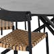 Matgrupp Comfort Garden Alex Matgrupp Utomhus 140 cm Rund med 6 deNoord Buckle Matstol