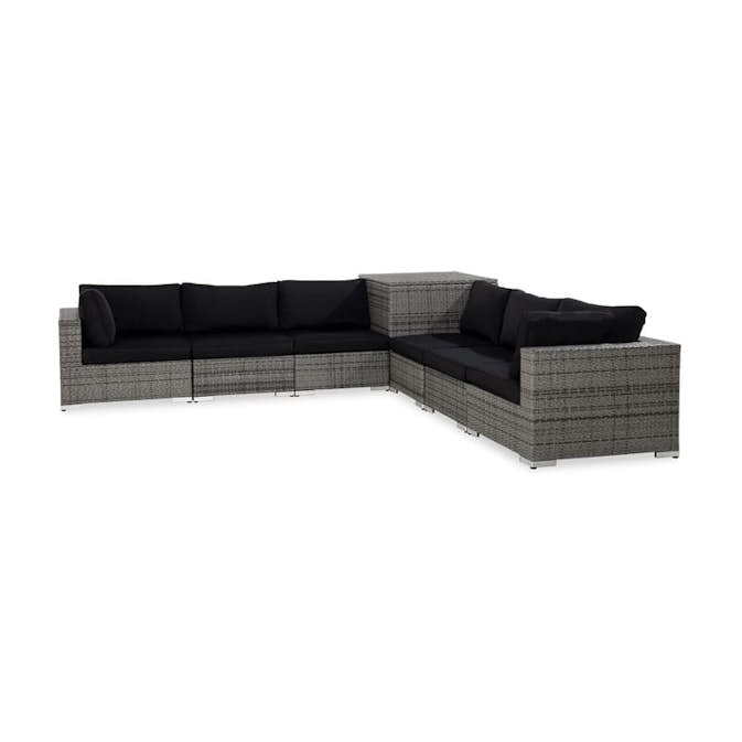 Loungesoffa Comfort Garden 7-sits med Hörndynbox Utomhus