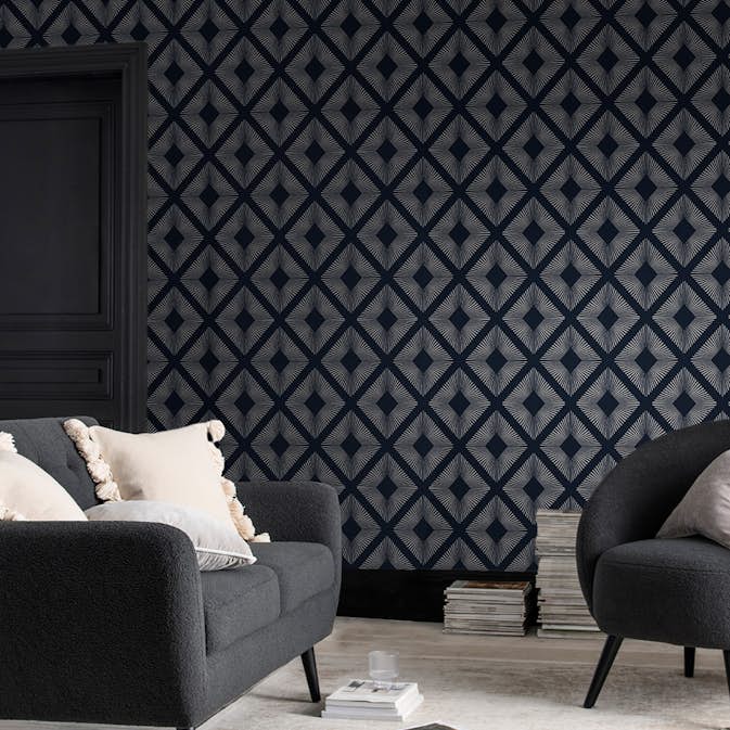 Tapet NEXT Deco Triangle Navy